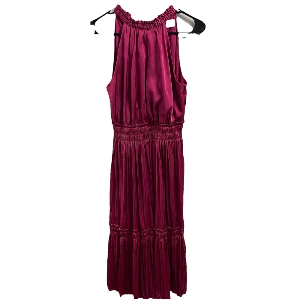 Nicole Miller NY Women's Hot Pink Silky Halter Dress Sz.S See Measurements